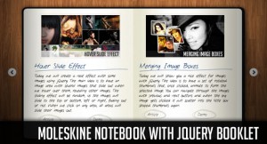 【Ajax】本をめくるような効果が簡単に作れる『Moleskine Notebook with jQuery Booklet』